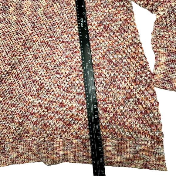 ISABEL MATERNITY Women's XL Pink Purple Waffle Knit Crewneck Tunic Sweater Cozy - Picture 7 of 7